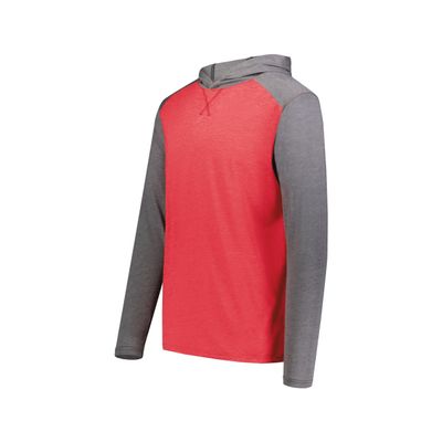 Augusta Sportswear Gameday Vintage Hoodie Scarlet Heather/Carbon Heather XS