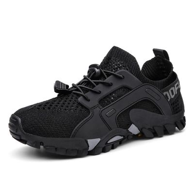 TANGYUGEN Water Shoes Mens Womens Hiking Shoes Beach Aqua Shoes Slip Resistant Lightweight Breathable Outdoor Black Size