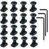 16 Pack T-Nut Screw Replacement Sets,Compatible with Rail Mount, with Thread Locking Screws, Wrench and Nuts, Hardware for Standard Rail Systems (16 x Screws, 16 x Nuts and 3 x Wrench) view 1