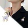 Acxico 2Pcs Fashion Alloy Pearl Goat Brooch and Fun Donkey Brooches Animal Pin Funny Cute Cartton Style Kid Gift, White , Black view 2