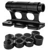 Versatile Bike Axle, Bike Fork Mount, Quick Release Fork Mount Truck Bed Bicycles Carrier, Aluminum Alloy Bicycles Front Fork Fixed Clip Luggage Rack for Truck/Trailer/Bikes Black, Set of 9 view 1