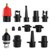 CANIPHA Inflatable SUP Pump Adaptor, Paddle Board SUP Valve Adapter with 9 Standard Conventional Air Pump Nozzles for Inflatables SUP Inflator Adapter Inflatable Boat Paddle Board SUP Board view 1
