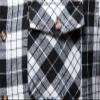 Men's Flannel Plaid Sleeveless Shirt Button Down Casual Check Vest Shirts Lightweight Slim Tank Tops with Pocket (White 1,XX-Large) view 2