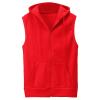 Maiyifu-GJ Zip Up Hoodie Tank Tops for Men Slim Fit Sleeveless Workout Hooded Shirt Casual Lightweight Zipper Hoodies Vests (Red,175/88A) view 1