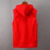 Maiyifu-GJ Zip Up Hoodie Tank Tops for Men Slim Fit Sleeveless Workout Hooded Shirt Casual Lightweight Zipper Hoodies Vests (Red,175/88A) view 2