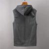 Maiyifu-GJ Zip Up Hoodie Tank Tops for Men Slim Fit Sleeveless Workout Hooded Shirt Casual Lightweight Zipper Hoodies Vests (Dark Grey,175/88A) view 2