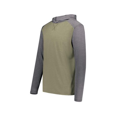 Augusta Sportswear Gameday Vintage Hoodie Olive Heather/Carbon Heather L