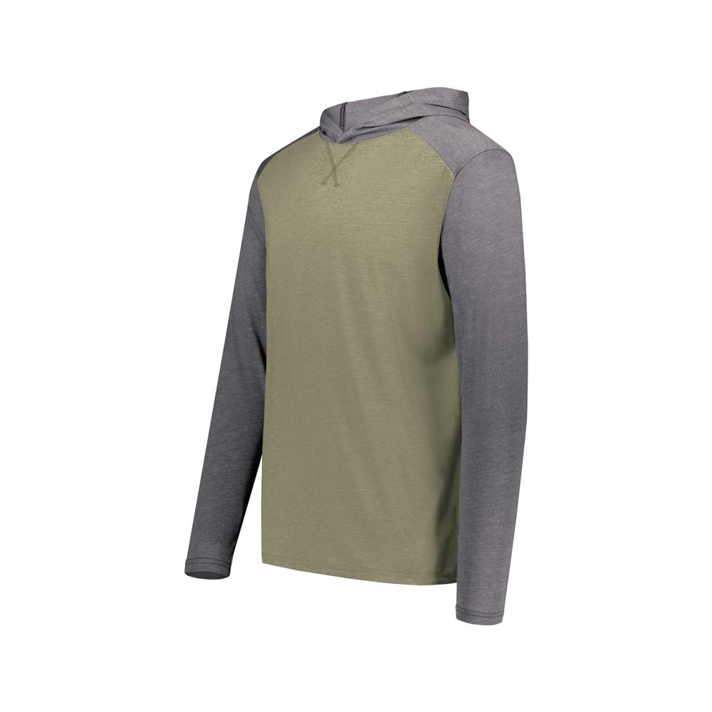 Augusta Sportswear Gameday Vintage Hoodie Olive Heather/Carbon Heather L