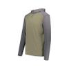 Augusta Sportswear Gameday Vintage Hoodie Olive Heather/Carbon Heather L view 1