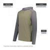 Augusta Sportswear Gameday Vintage Hoodie Olive Heather/Carbon Heather L view 4