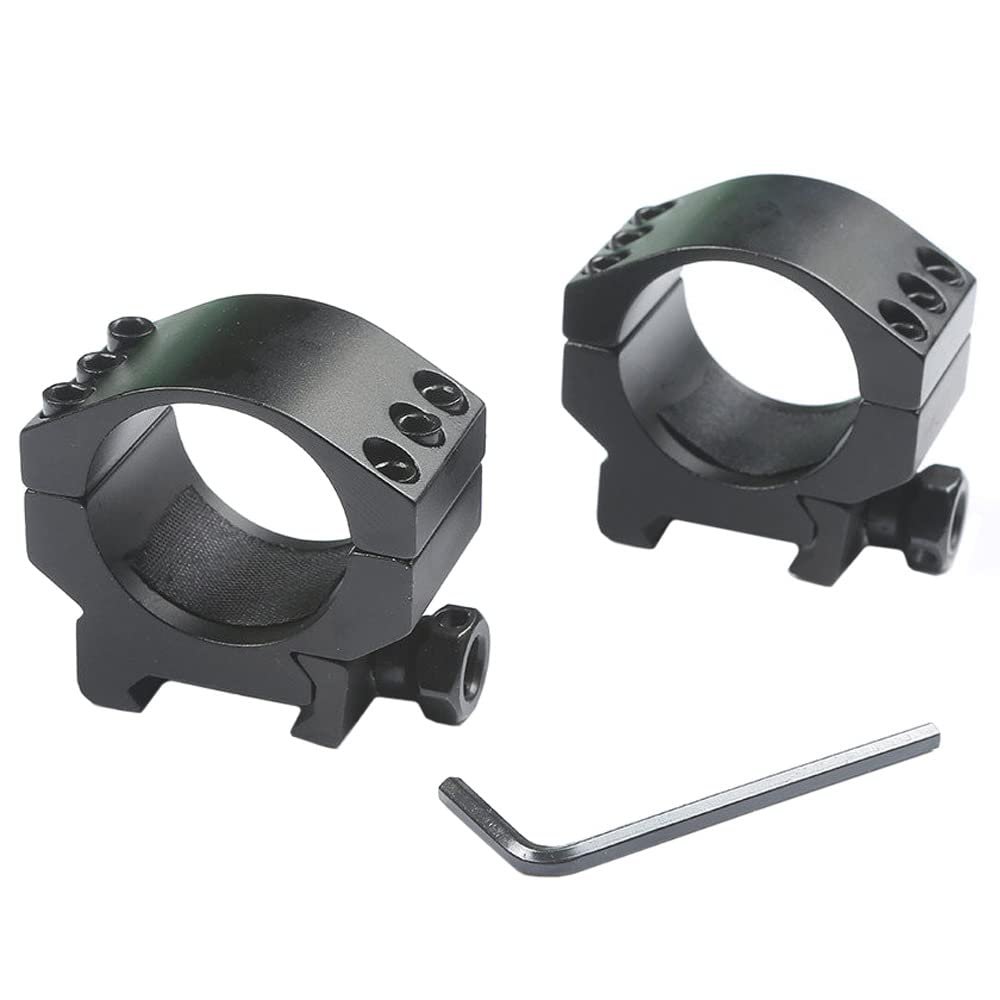 MIZUGIWA Scope Mount Rings 30mm Heavy Duty Low Profile 6 Bolts fit 20mm Picatinny Rail w/Hex Wrench 2-Piece