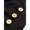Tunic Front T-Shirt Kids Tee Tops Casual Short Blouse Button Girls Knot Sleeve Girls Tops Shirts 6X (Black, 4-5 Years) view 4