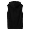 Maiyifu-GJ Zip Up Hoodie Tank Tops for Men Slim Fit Sleeveless Workout Hooded Shirt Casual Lightweight Zipper Hoodies Vests (Black,185/96A) view 2