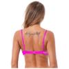 Zaldita Women's Lace Sheer Lingerie Bras 1/4 Cups Push Up Shelf Unlined Bralette Brassiere Nightwear Rose Large view 3