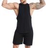 Men Cool Muscle Tank Tops Sleeveless Bodybuilding Gym Workout Shirt Lightweight Fitness Training Athletic Vests (Black,X-Large) view 2