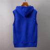 Maiyifu-GJ Zip Up Hoodie Tank Tops for Men Slim Fit Sleeveless Workout Hooded Shirt Casual Lightweight Zipper Hoodies Vests (Blue,180/92A) view 2
