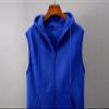 Maiyifu-GJ Zip Up Hoodie Tank Tops for Men Slim Fit Sleeveless Workout Hooded Shirt Casual Lightweight Zipper Hoodies Vests (Blue,180/92A) view 3