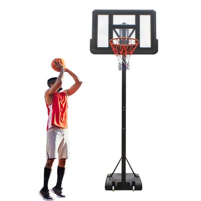 Portable Lift Basketball Hoop, The Hand Rocker Can Adjust The Height 2.35-3.05m, with Refillable Base (Size : 112x70cm)