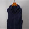 Maiyifu-GJ Zip Up Hoodie Tank Tops for Men Slim Fit Sleeveless Workout Hooded Shirt Casual Lightweight Zipper Hoodies Vests (Dark Blue,170/84A) view 3