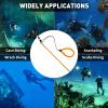 Scuba Diving Stick, 13'' Aluminium Alloy Lobster Tickle Stick Pointer Rod with Measurement, Adjustable Lanyard and Swivel Snap Bolt for Underwater Shaker Noise Maker Snorkeling Gold view 4