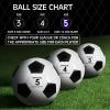 Deekin 6 Pcs Soccer Ball Bulk with Pump Teamwork Outdoor Sport Game Training Soccer Ball Bulk for School Sport Teen Adult Child(Size 5,Black) view 3