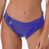 Daenrui Woman's Shiny Metallic Sexy Bikini Briefs Low Rise Underwear Shorts Rave Dance Bottom Clubwear Blue 3X-Large view 2