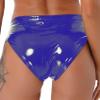 Daenrui Woman's Shiny Metallic Sexy Bikini Briefs Low Rise Underwear Shorts Rave Dance Bottom Clubwear Blue 3X-Large view 3