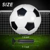 Deekin 6 Pcs Soccer Ball Bulk with Pump Teamwork Outdoor Sport Game Training Soccer Ball Bulk for School Sport Teen Adult Child(Size 4,Black) view 2