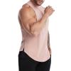 Maiyifu-GJ Men Cool Muscle Tank Tops Sleeveless Bodybuilding Gym Workout Shirt Lightweight Fitness Training Athletic Vests (Light Red,X-Large) view 3