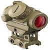 PINTY 1x25mm Tactical Red Dot Sight 3-4 MOA Compact Red Dot Scope 1 Riser Mount for Cowitness Waterproof and Shockproof Scratch Resistant Amber Lens, Black, FDE (Flat Dark Earth) view 1