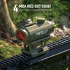 PINTY 1x25mm Tactical Red Dot Sight 3-4 MOA Compact Red Dot Scope 1 Riser Mount for Cowitness Waterproof and Shockproof Scratch Resistant Amber Lens, Black, FDE (Flat Dark Earth) view 2