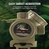 PINTY 1x25mm Tactical Red Dot Sight 3-4 MOA Compact Red Dot Scope 1 Riser Mount for Cowitness Waterproof and Shockproof Scratch Resistant Amber Lens, Black, FDE (Flat Dark Earth) view 4