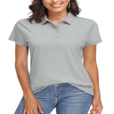 TACVASEN Polo Shirts Sun Protection Shirts for Women Short Sleeve Golf Shirts Womens Hiking Shirts Quick Dry Athletic Shirts