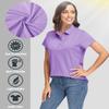 TACVASEN Women's Collared Shirts Short Sleeve UPF 50+ Polo Sun Shirt Quick Dry Work Shirts Casual Shirts Womens Golf Shirt Light Purple view 4