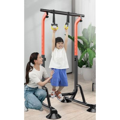 LXLZYXSF Gymnastic Pull Up Bar Stand 55" - 70.8" Height Adjustable, Kids Horizontal Bars Strength Training Workout Equipment for Home School (Color : B, Size : 75cm Wide)