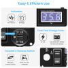 briidea 3 in 1 Multifunctional Integrated Panel with DC 12V-90V 4.2A Dual USB Charger Sockets, LED Wide Range Voltmeter & Forward Reverse Switch, Golf Cart Accessories for EZGO TXT, PDS & Medalist view 3