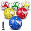 Deekin 6 Pcs Soccer Ball Bulk with Pump Official Size 5/4/3 Soccer Ball Indoor Outdoor Sport Training Practice Gift for Kids Child Teen Adult Back to School(Size 4) view 1