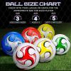 Deekin 6 Pcs Soccer Ball Bulk with Pump Official Size 5/4/3 Soccer Ball Indoor Outdoor Sport Training Practice Gift for Kids Child Teen Adult Back to School(Size 4) view 3