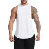 Maiyifu-GJ Men Cool Muscle Tank Tops Sleeveless Bodybuilding Gym Workout Shirt Lightweight Fitness Training Athletic Vests (White,Medium) view 1