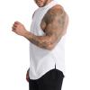 Maiyifu-GJ Men Cool Muscle Tank Tops Sleeveless Bodybuilding Gym Workout Shirt Lightweight Fitness Training Athletic Vests (White,Medium) view 2