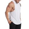 Maiyifu-GJ Men Cool Muscle Tank Tops Sleeveless Bodybuilding Gym Workout Shirt Lightweight Fitness Training Athletic Vests (White,Medium) view 3