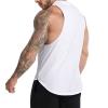 Maiyifu-GJ Men Cool Muscle Tank Tops Sleeveless Bodybuilding Gym Workout Shirt Lightweight Fitness Training Athletic Vests (White,Medium) view 4