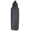 Black Hooded Cloak Full Length Halloween Cloak Spider Web Cape Ripped Ragged Long Robe for Witch Wizard Beggar Cosplay view 1