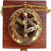 Brass Sundial Compass in Wooden Case - Nautical Gifts for Men, Antique Sailing Anniversary Gadget for Him - Brass Compass Gift for Men - Christmas & Holiday Collection Gift view 1
