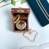 Brass Sundial Compass in Wooden Case - Nautical Gifts for Men, Antique Sailing Anniversary Gadget for Him - Brass Compass Gift for Men - Christmas & Holiday Collection Gift view 4