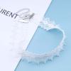 Allereyae Bohemia Hollow Lace Choker Necklace White Lace Fringe Necklace Gothic White Collar Necklace Punk Tattoo Choker Chain Necklace Chain Jewelry view 3