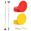Champion Sports Shuffleboard Game Set, 2 Cues, 8 Pucks, Chalk - Outdoor Games for Adults and Family Red view 1