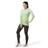Smartwool Women's Intraknit Thermal Merino Base Layer Pattern Crew Arcadian Green-Bleached Aqua Xl view 1