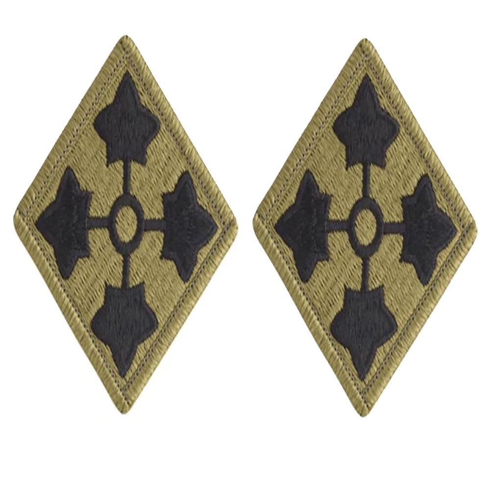 4th Infantry Division OCP Patch (Military Issued)-Veteran Owned Business 2 Pack