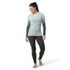 Smartwool Women's Intraknit Thermal Merino Base Layer Pattern Crew Bleached Aqua S view 1